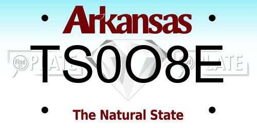 TS0O8E Arkansas License Plate