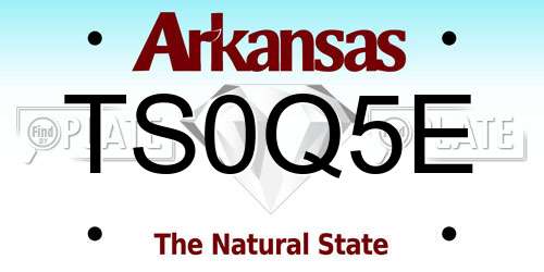 TS0Q5E Arkansas License Plate
