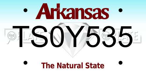 TS0Y535 Arkansas License Plate