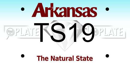 TS19 Arkansas License Plate