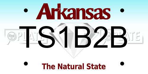 TS1B2B Arkansas License Plate