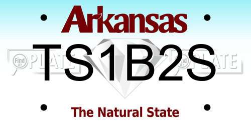 TS1B2S Arkansas License Plate