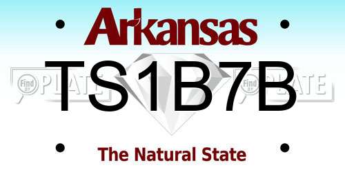 TS1B7B Arkansas License Plate