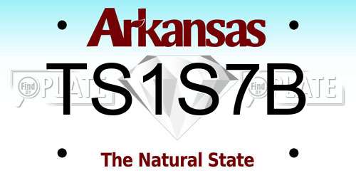 TS1S7B Arkansas License Plate