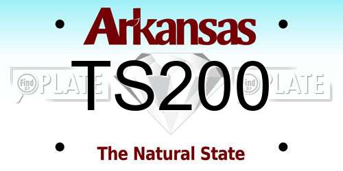 TS200 Arkansas License Plate