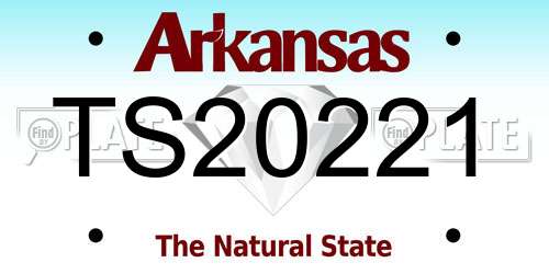 TS20221 Arkansas License Plate
