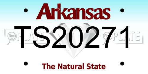 TS20271 Arkansas License Plate
