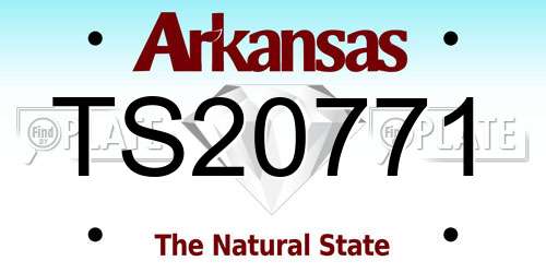 TS20771 Arkansas License Plate