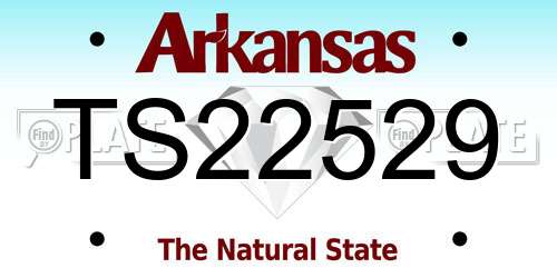 TS22529 Arkansas License Plate