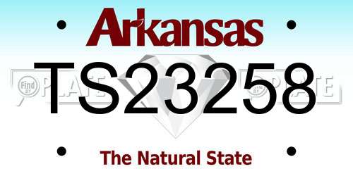 TS23258 Arkansas License Plate