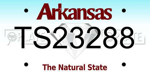 TS23288 Arkansas License Plate