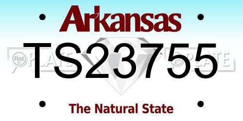 TS23755 Arkansas License Plate