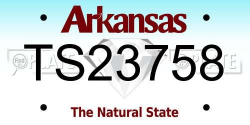TS23758 Arkansas License Plate