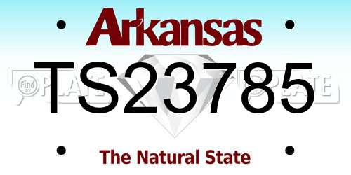 TS23785 Arkansas License Plate