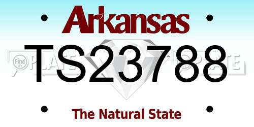 TS23788 Arkansas License Plate