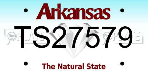 TS27579 Arkansas License Plate