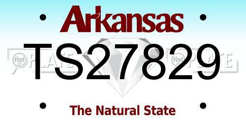 TS27829 Arkansas License Plate