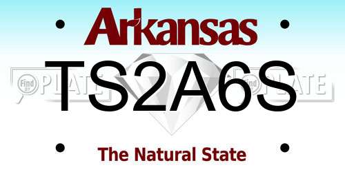 TS2A6S Arkansas License Plate
