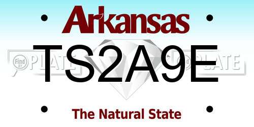 TS2A9E Arkansas License Plate