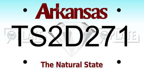 TS2D271 Arkansas License Plate