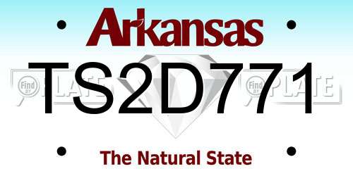 TS2D771 Arkansas License Plate
