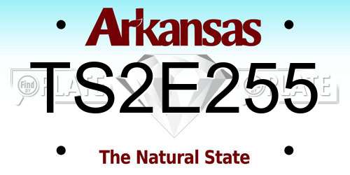 TS2E255 Arkansas License Plate