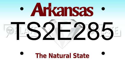 TS2E285 Arkansas License Plate