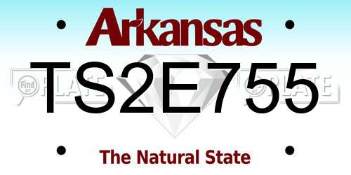 TS2E755 Arkansas License Plate