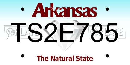 TS2E785 Arkansas License Plate