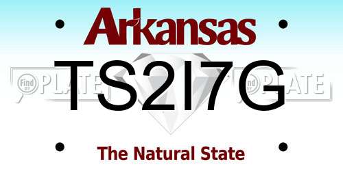 TS2I7G Arkansas License Plate