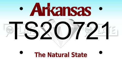 TS2O721 Arkansas License Plate