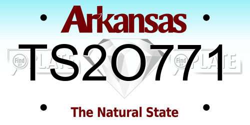 TS2O771 Arkansas License Plate