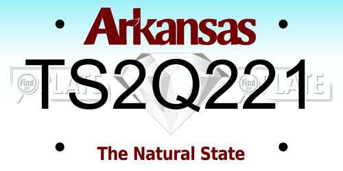 TS2Q221 Arkansas License Plate