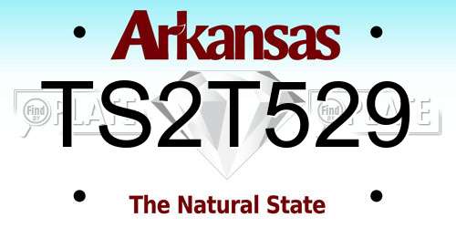 TS2T529 Arkansas License Plate