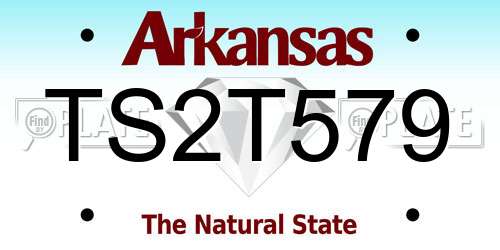 TS2T579 Arkansas License Plate
