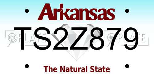 TS2Z879 Arkansas License Plate