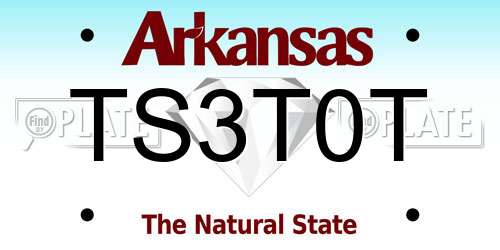 TS3T0T Arkansas License Plate