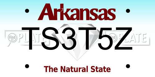 TS3T5Z Arkansas License Plate