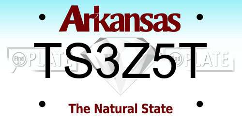 TS3Z5T Arkansas License Plate