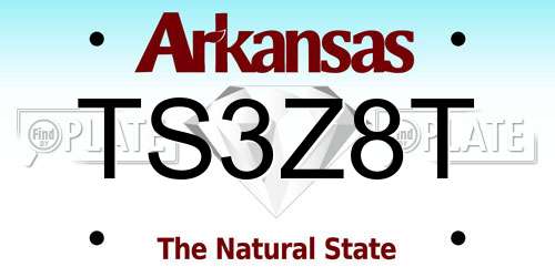 TS3Z8T Arkansas License Plate