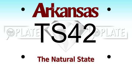 TS42 Arkansas License Plate