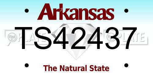 TS42437 Arkansas License Plate