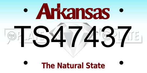 TS47437 Arkansas License Plate
