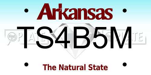 TS4B5M Arkansas License Plate