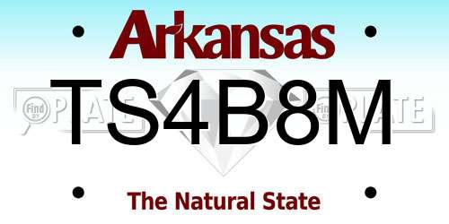 TS4B8M Arkansas License Plate