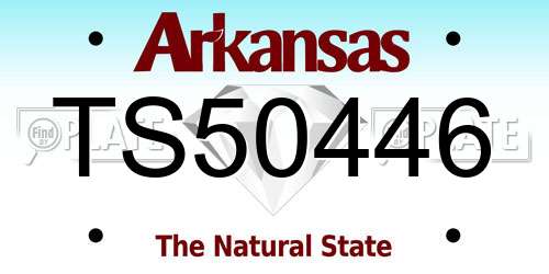 TS50446 Arkansas License Plate