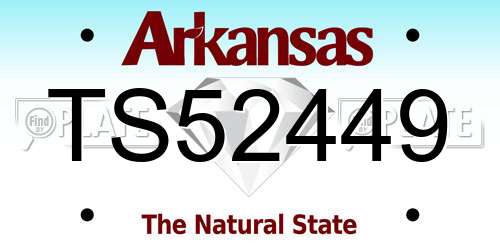 TS52449 Arkansas License Plate