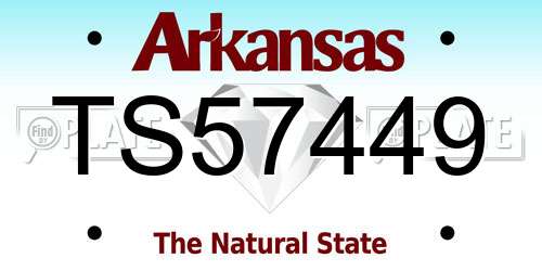TS57449 Arkansas License Plate