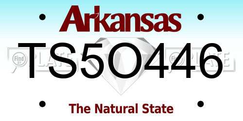TS5O446 Arkansas License Plate