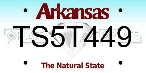 TS5T449 Arkansas License Plate